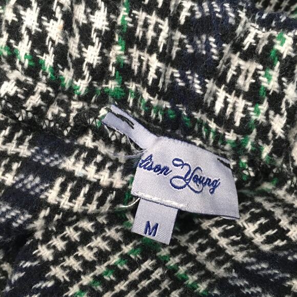 Madison Young Dress Glen Check Plaid Print Midi Jumper Women's M Dark Academia - Picture 3 of 11